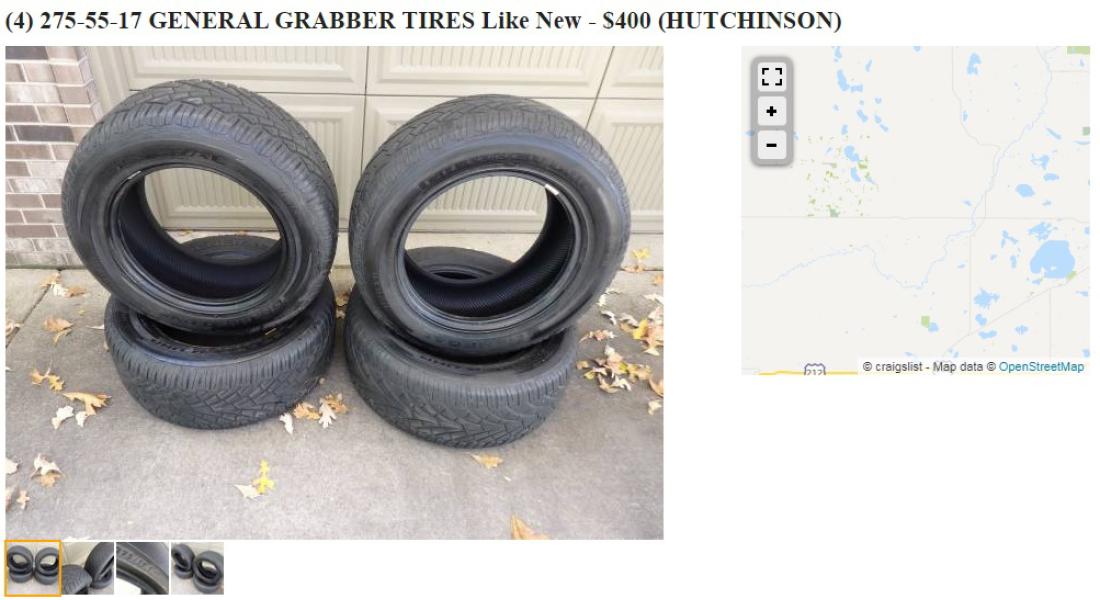 General Grabber UHP tires
