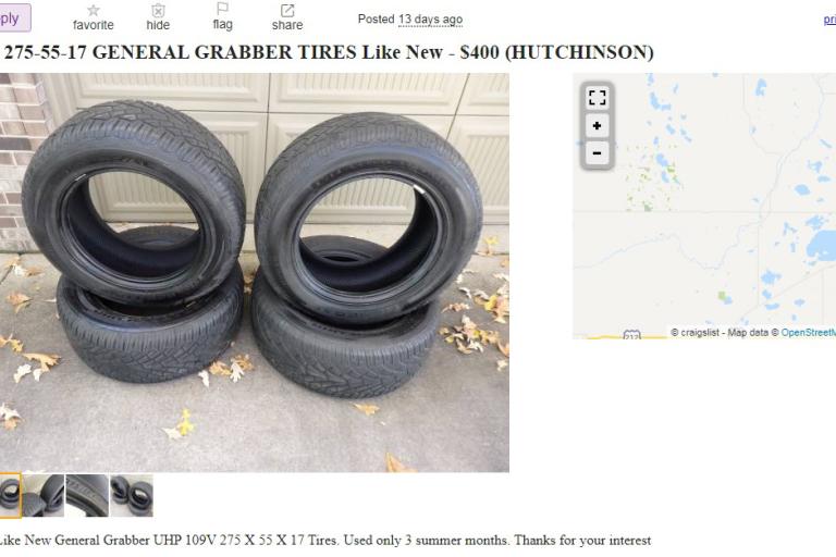 General Grabber UHP tires