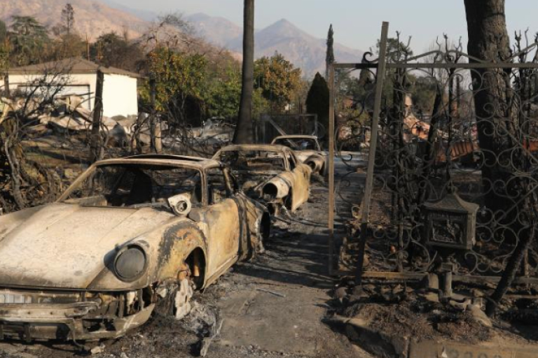 Devastation from the California wildfires 