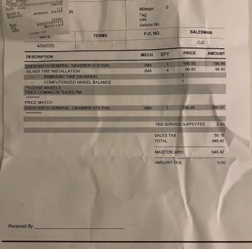 General Grabber tires