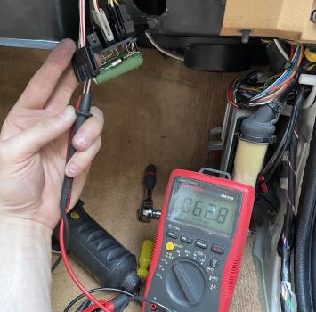 Shorted the fuse for testing and resistance was still out of spec, didn't seem right.