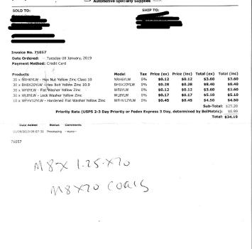 1976 BMW 2002 Service Records and Receipts