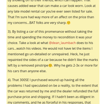 Bring A Trailer comments