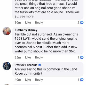 Facebook posts for the overheating RR