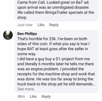 Facebook posts for the overheating RR