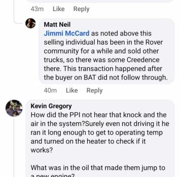 Facebook posts for the overheating RR