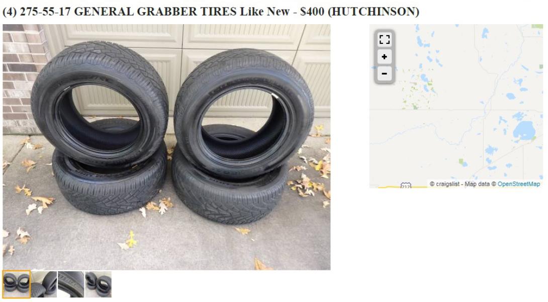 General Grabber UHP tires