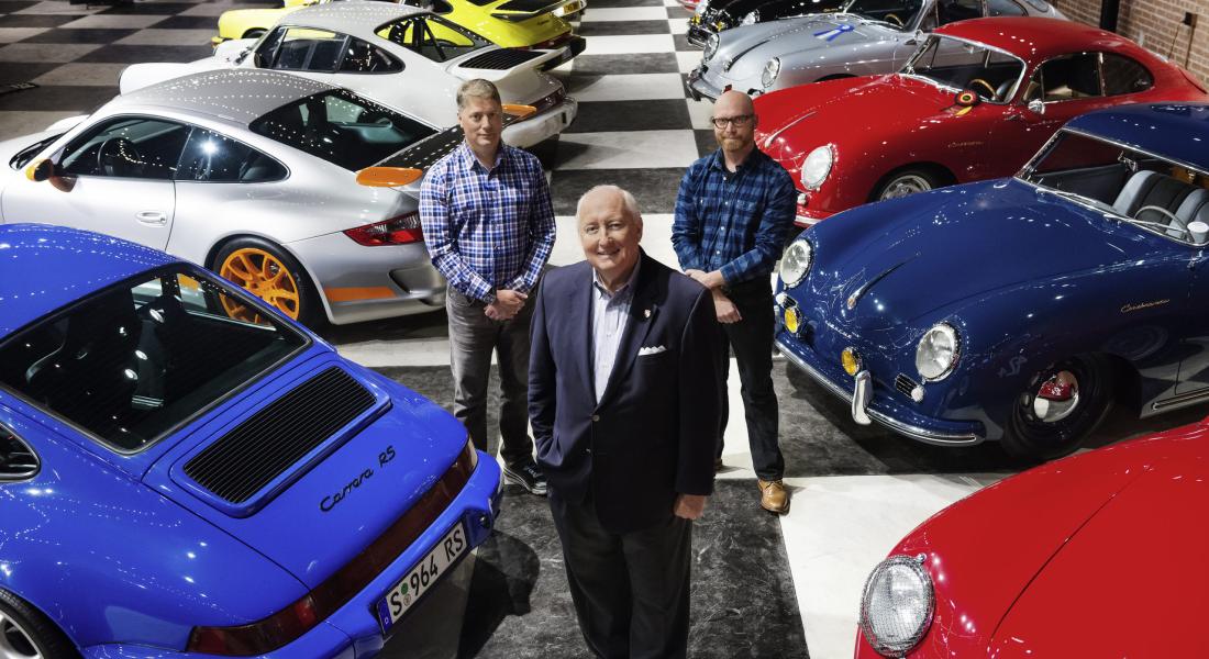 Bob and Cam Ingram in front of the Ingram Collection